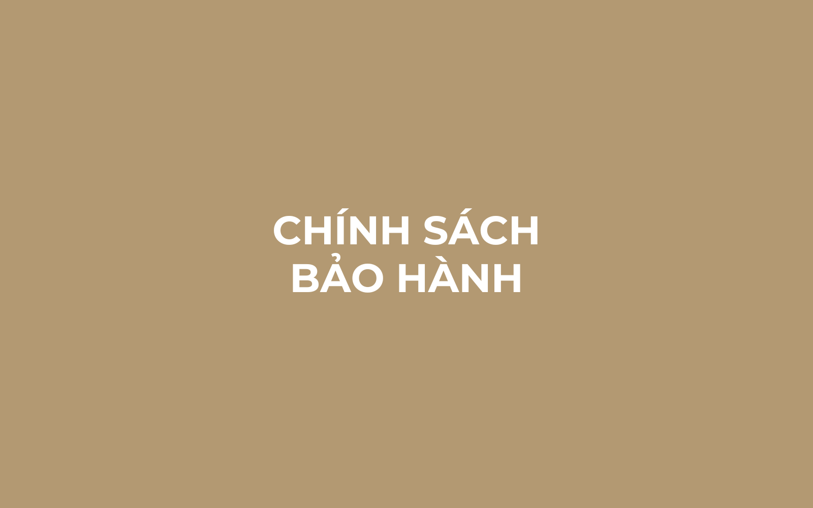 Chính sách bảo hành
